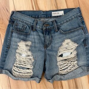 Pistola Ripped Blue Jean Shorts